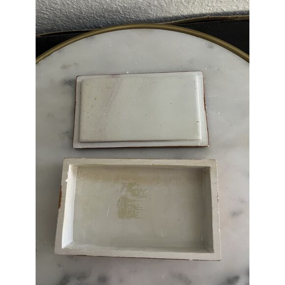 Trinket Dish Stash Box Hand Carved Hand Painted Kisii Soapstone Made In Kenya - Picture 2 of 7